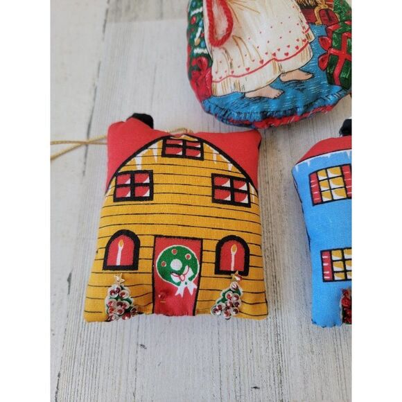 Mini plush house pillow girl Victorian ornament set Xmas - Picture 6 of 8